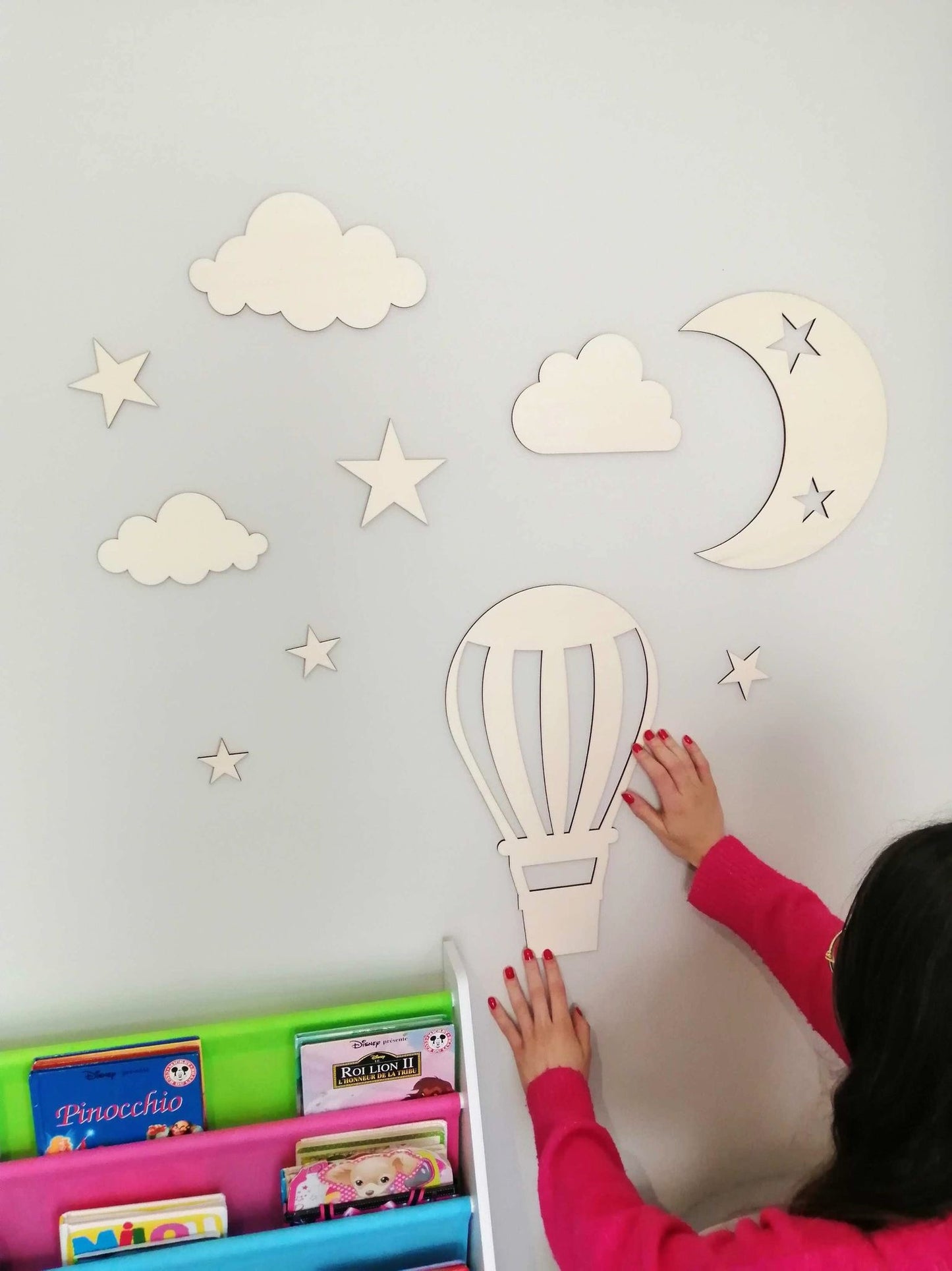 "Montgolfière Enchantée" pour chambre d'enfant.