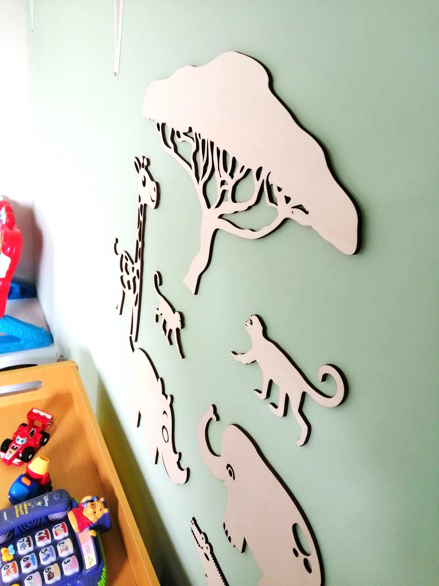 "La Savane Enchantée" pour chambre d'enfant.