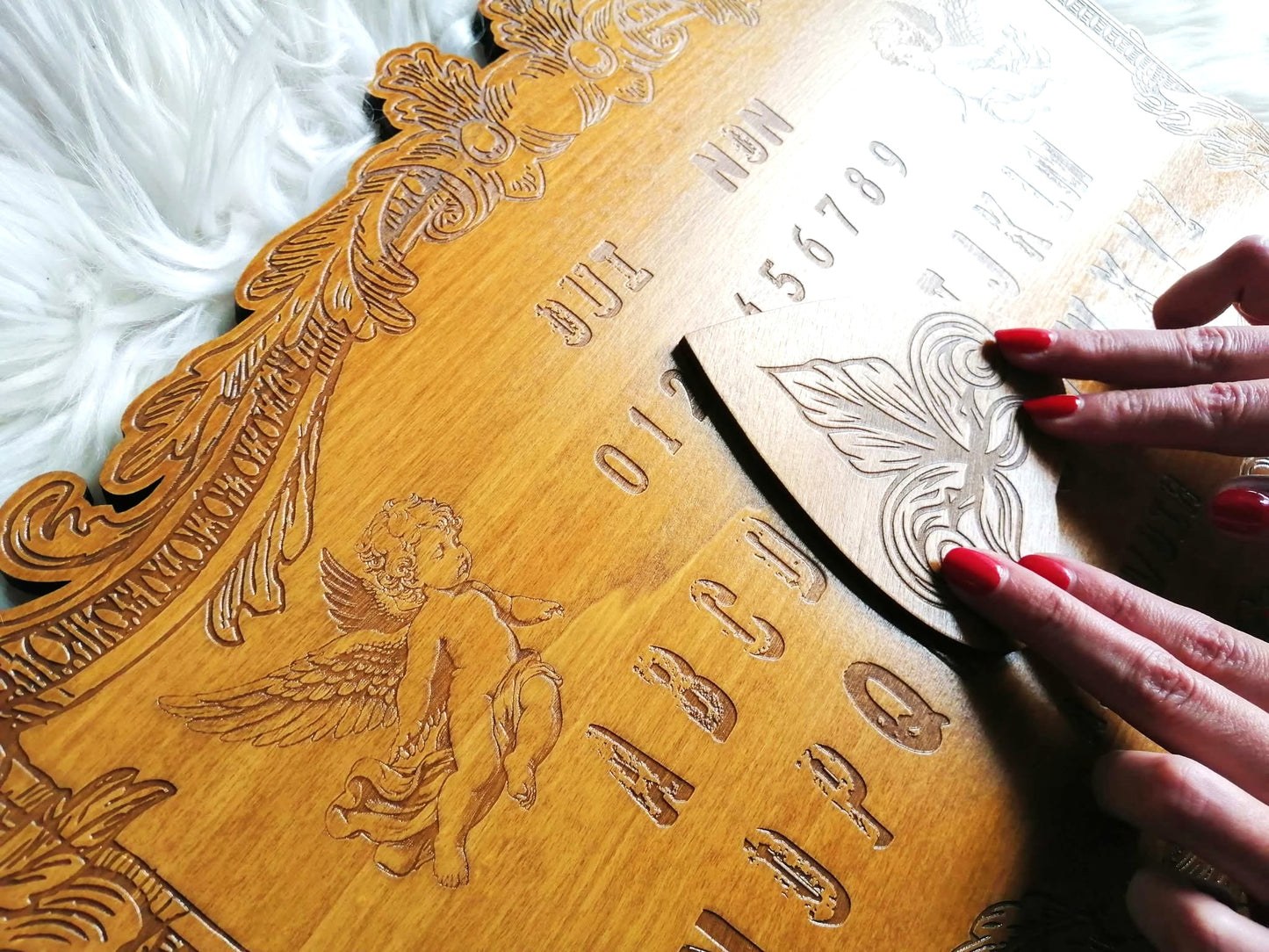Ouija Board Wood Artisanale – Planche Ouija Spirit Board de Divination en Bois