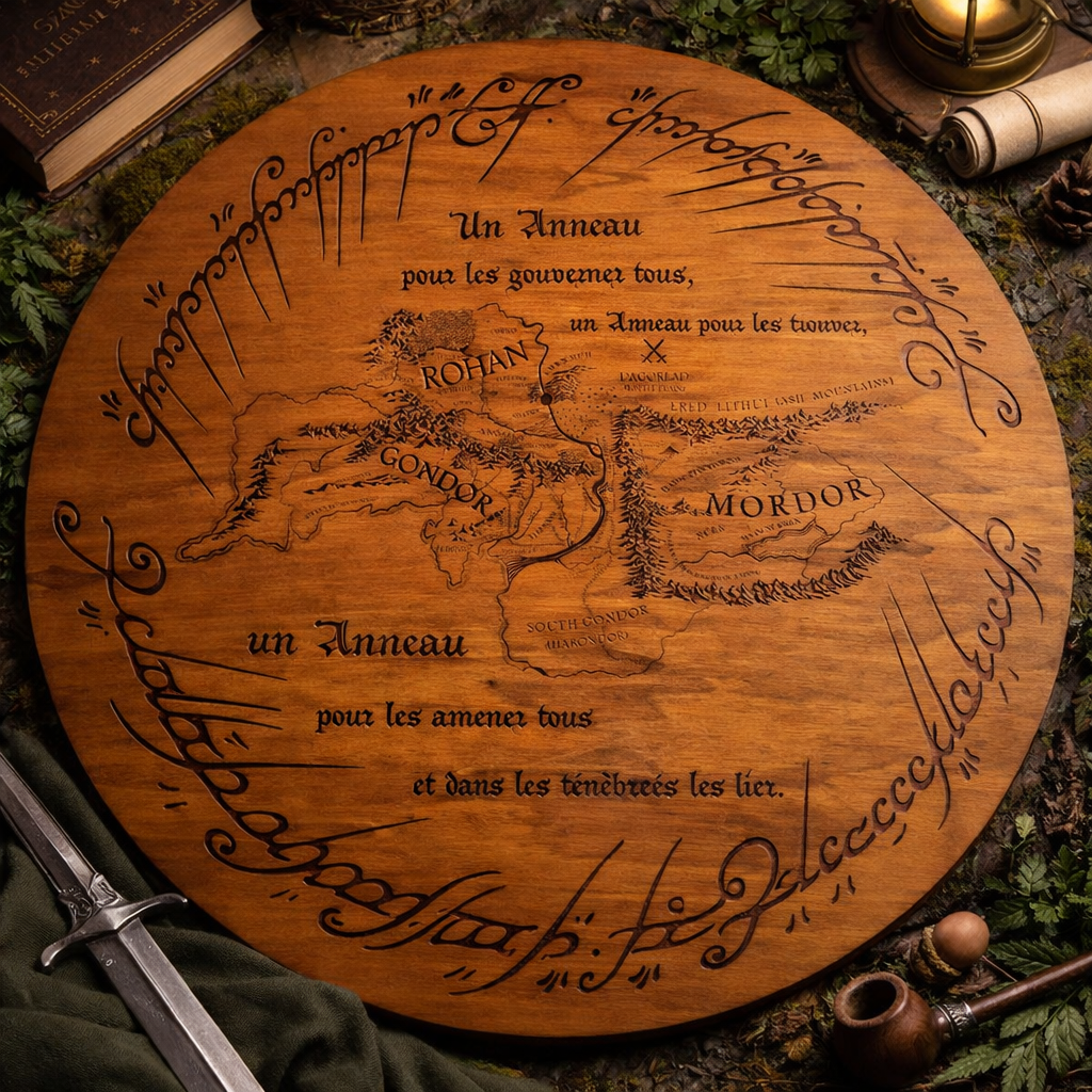 Cartes Fantasy & Gravures sur Bois – Décoration Murale Artisanale Épique & Médiévale