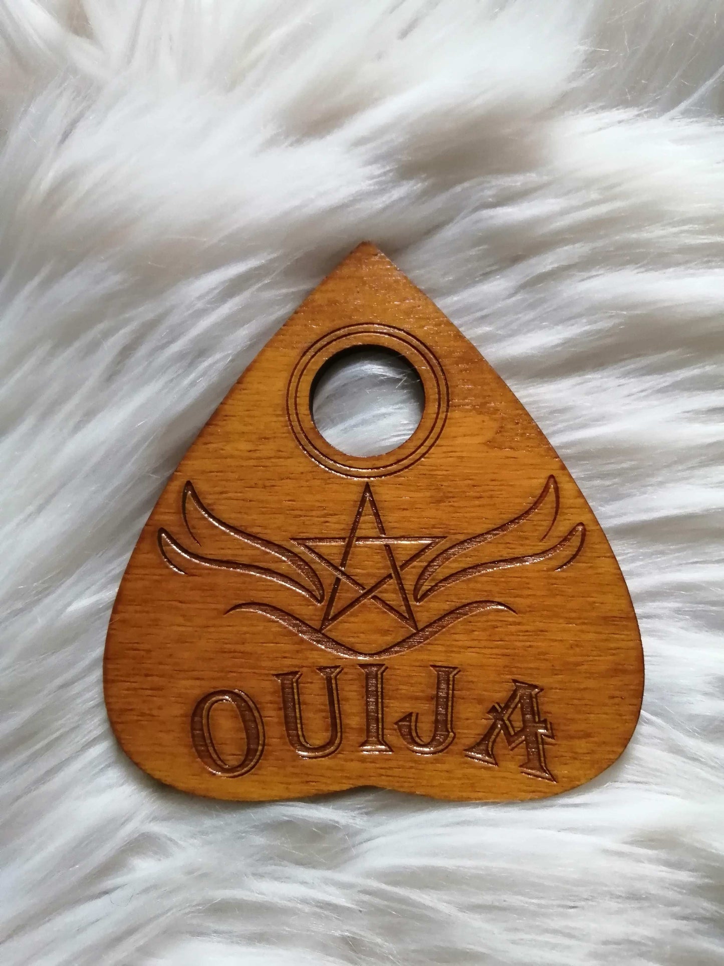 Goutte Ouija Bois – Planchette Spirit Board – Accessoire Ouija Gravé – Planchette de Spiritisme Artisanale