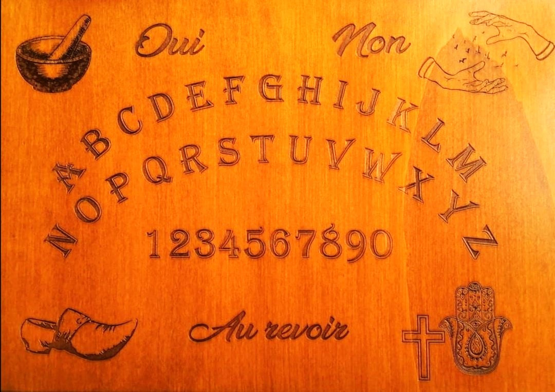 Custom Ouija Board Wood – Planche Ouija Personnalisée Spirit Board Artisanale