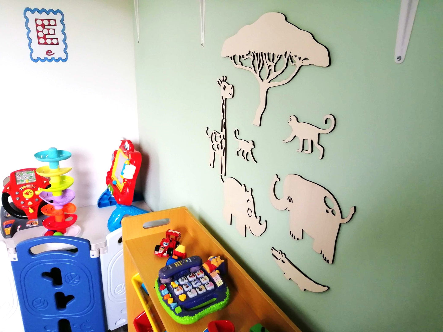 "La Savane Enchantée" pour chambre d'enfant.