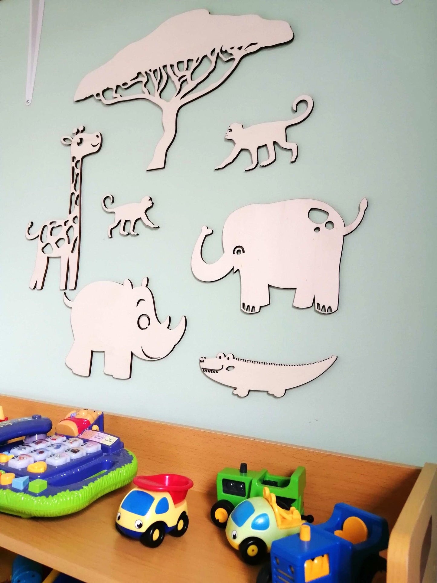 "La Savane Enchantée" pour chambre d'enfant.