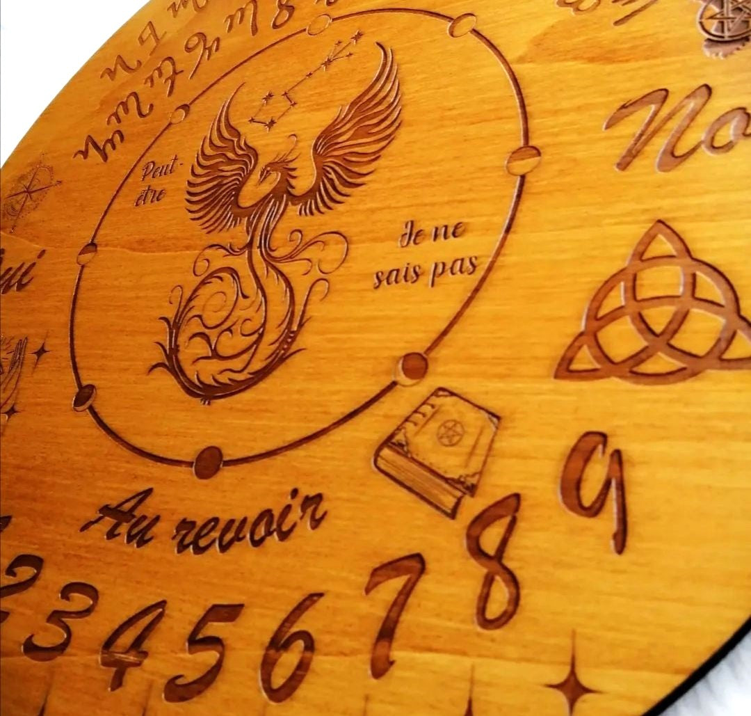 Custom Ouija Board Wood – Planche Ouija Personnalisée Spirit Board Artisanale