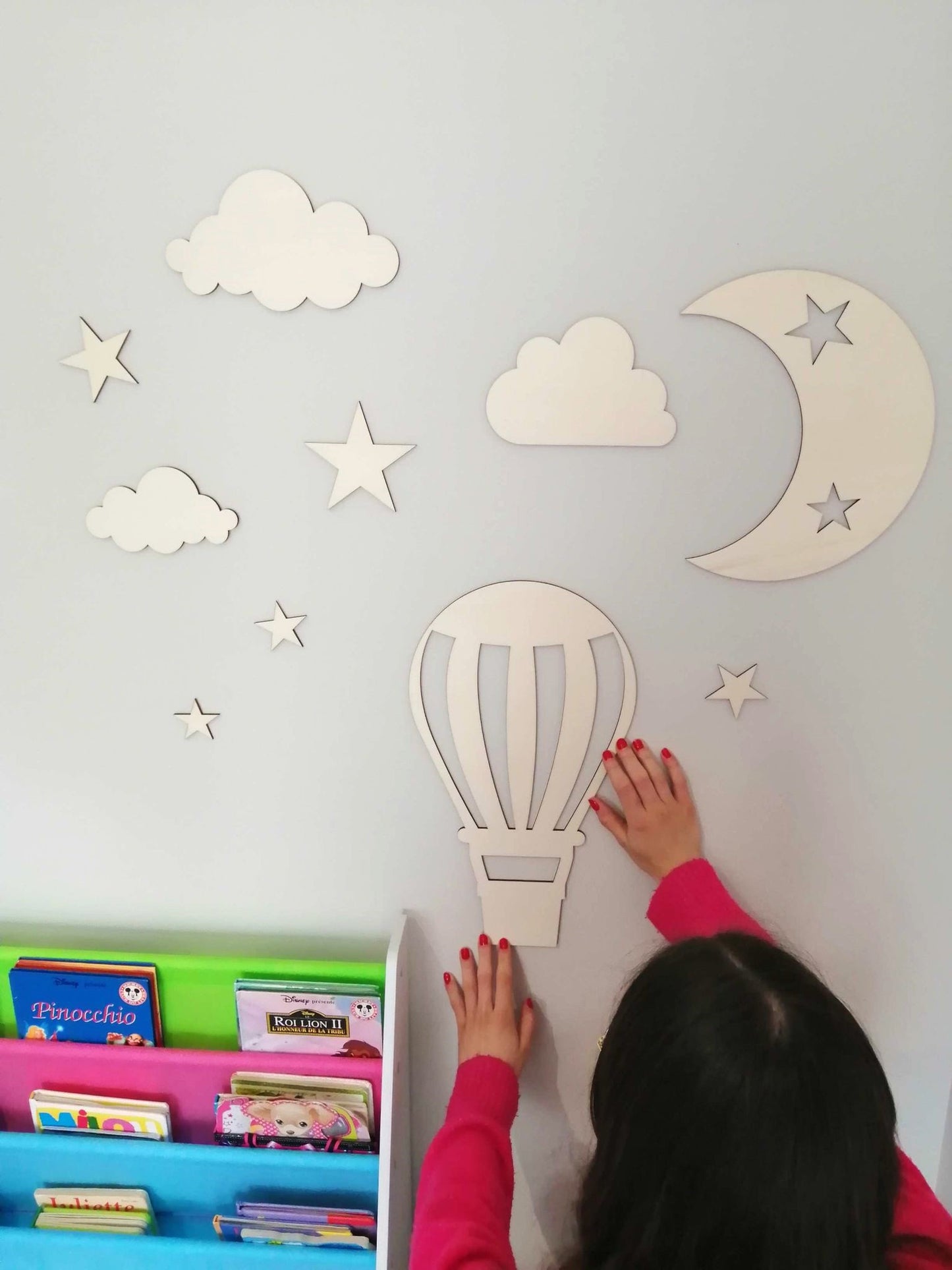 "Montgolfière Enchantée" pour chambre d'enfant.