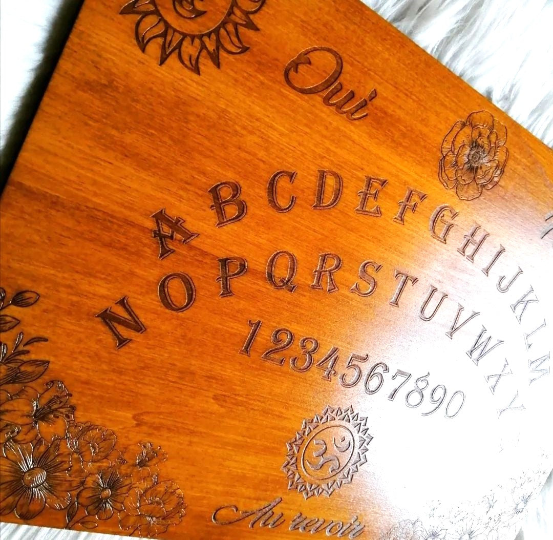 Custom Ouija Board Wood – Planche Ouija Personnalisée Spirit Board Artisanale