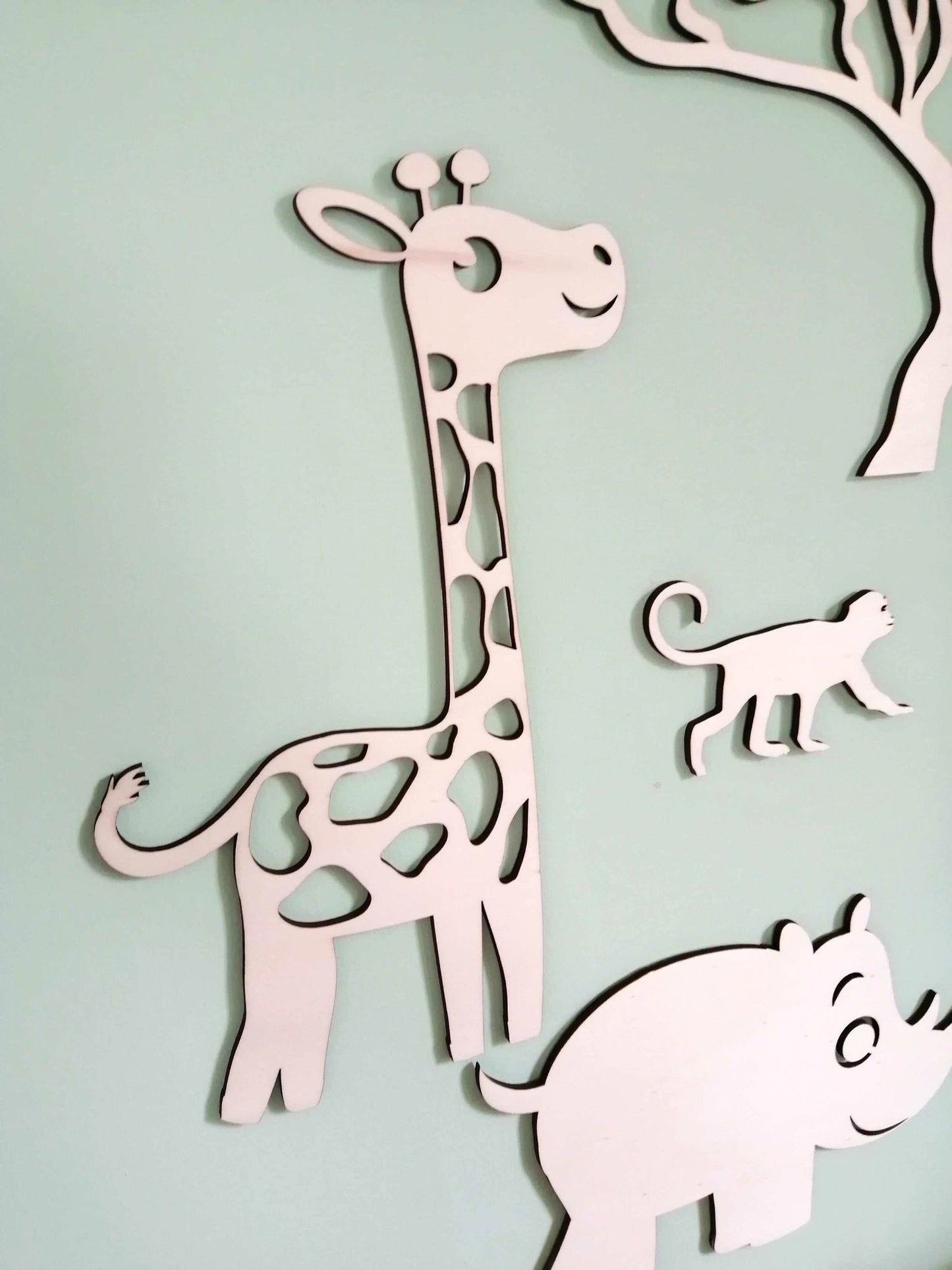 "La Savane Enchantée" pour chambre d'enfant.