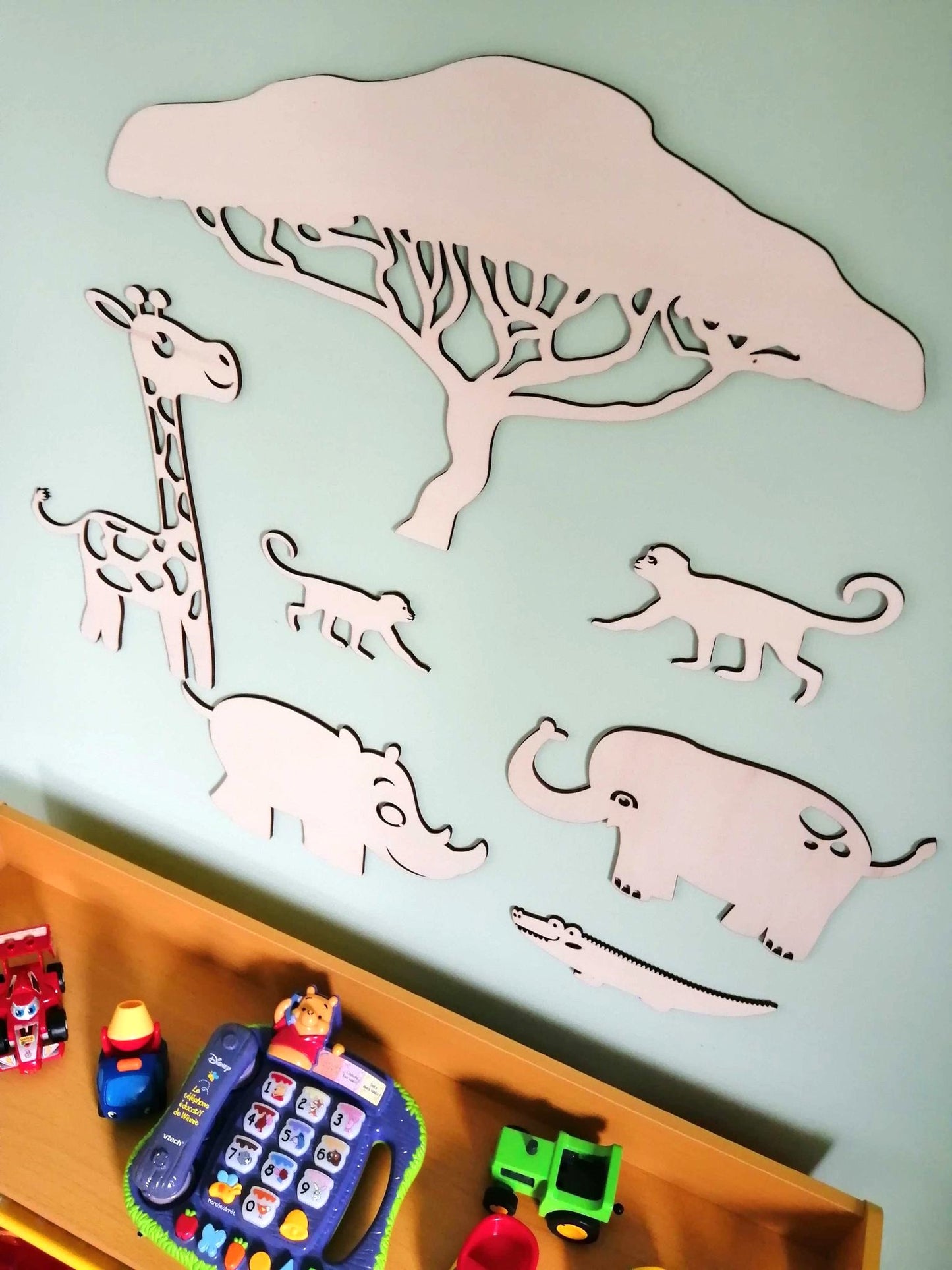 "La Savane Enchantée" pour chambre d'enfant.