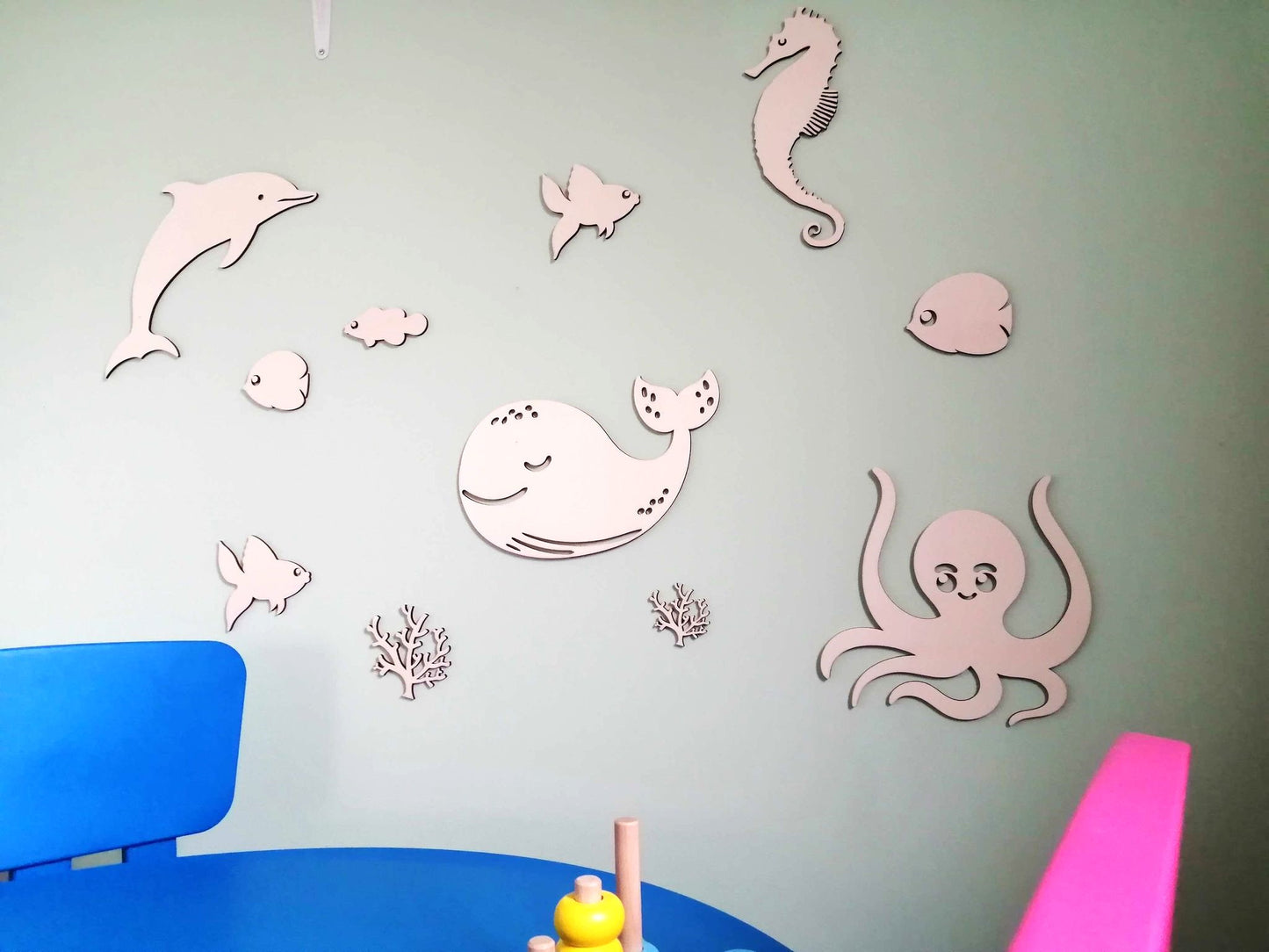 "Fonds Marins Enchantés" pour chambre d'enfant.