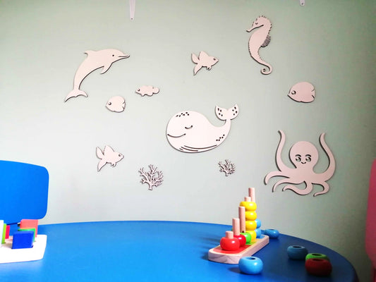 "Fonds Marins Enchantés" pour chambre d'enfant.