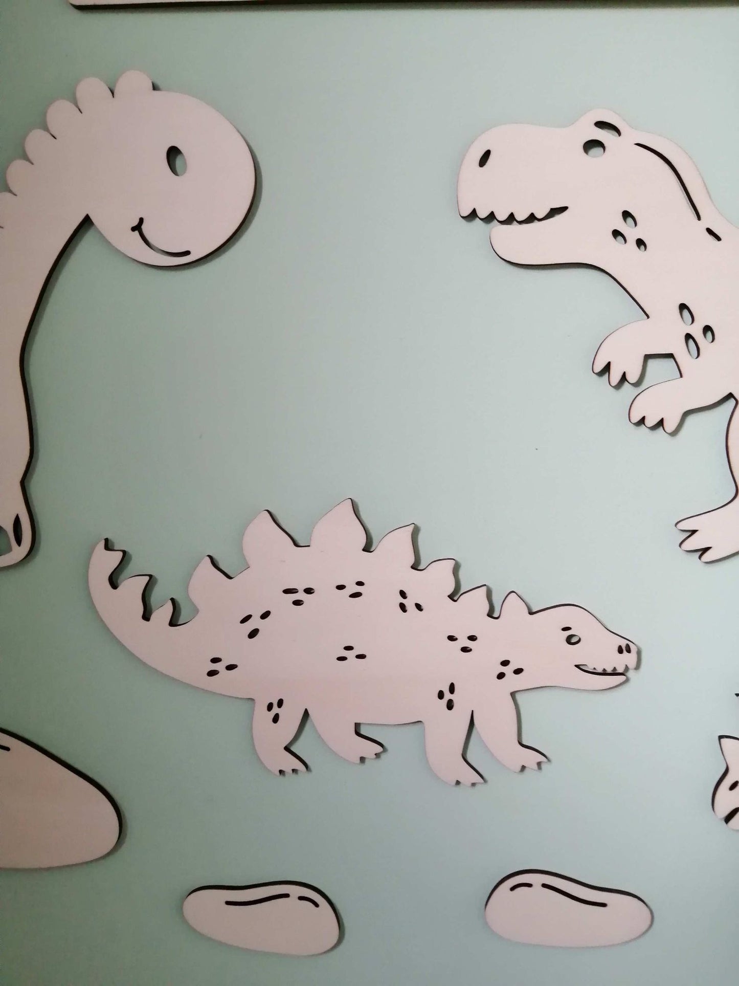 "Les Dinosaures Enchantés" pour chambre d'enfants.