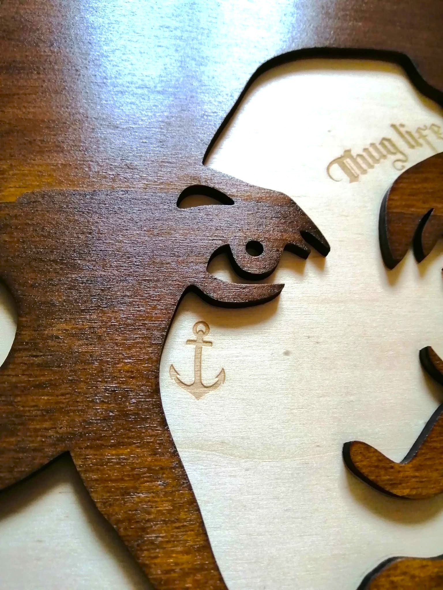 Tableau Amy Winehouse en bois découpé - Art mural parfait pour fans de musique et décoration originale