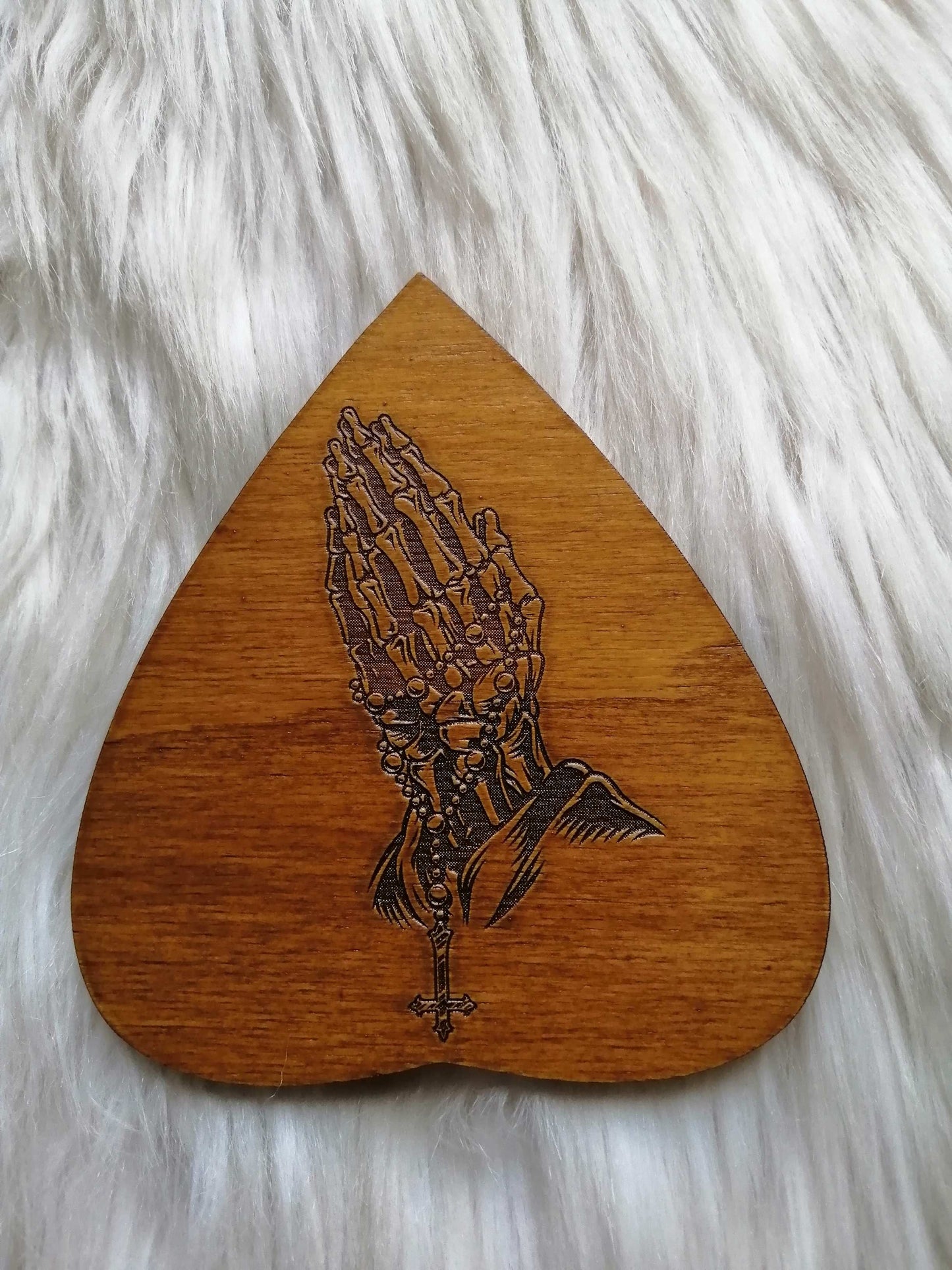 Goutte Ouija Bois – Planchette Spirit Board – Accessoire Ouija Gravé – Planchette de Spiritisme Artisanale