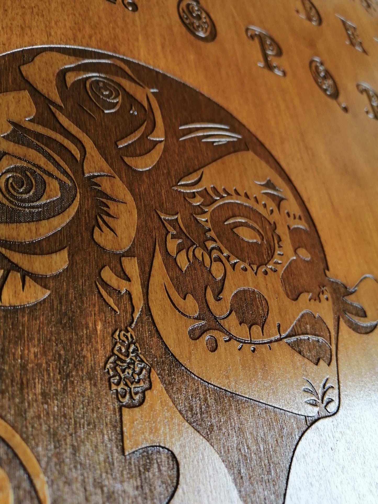 Handmade ouija board santa muerte spirit board