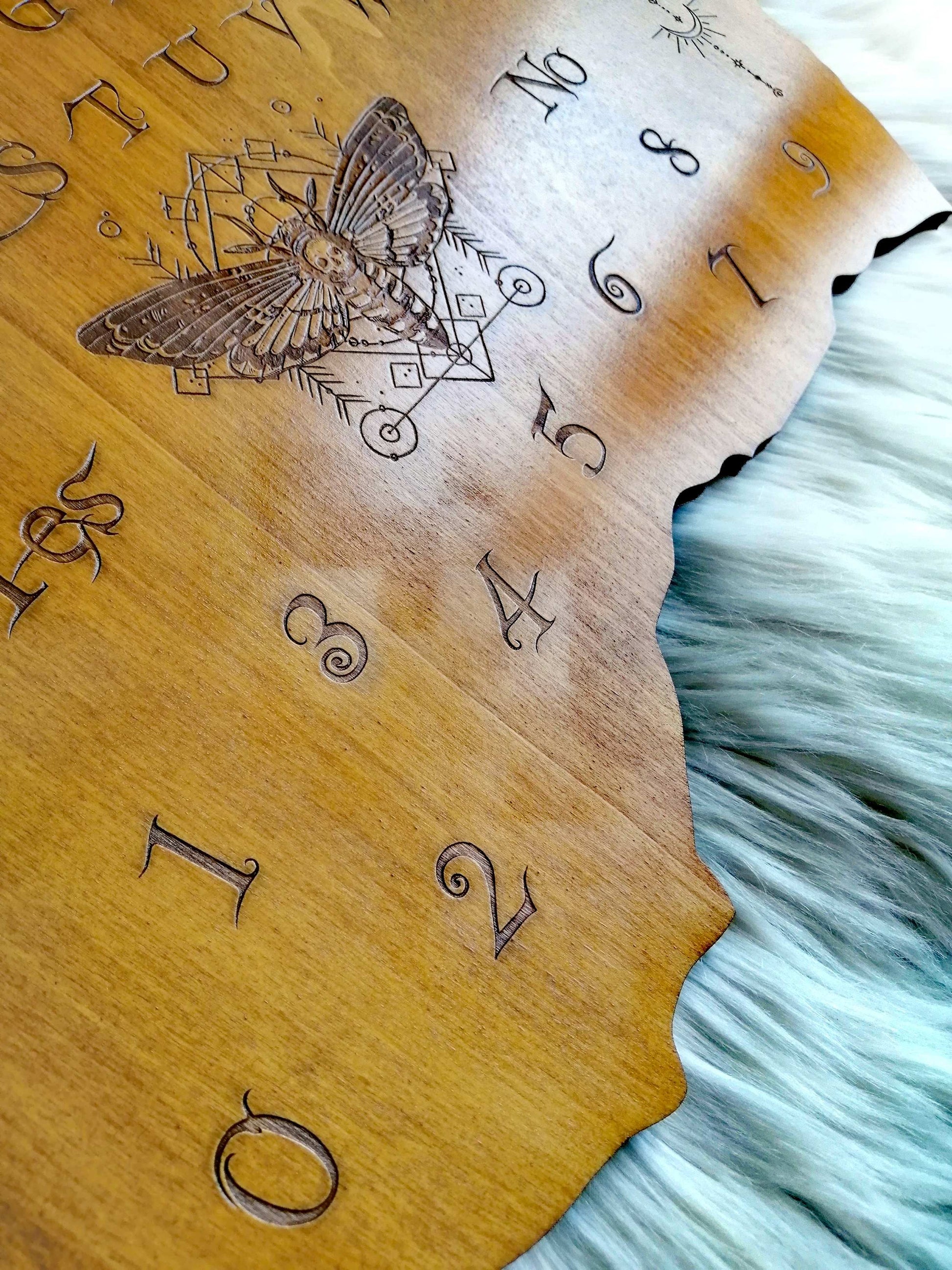 Handmade ouija board spiritual energy decor