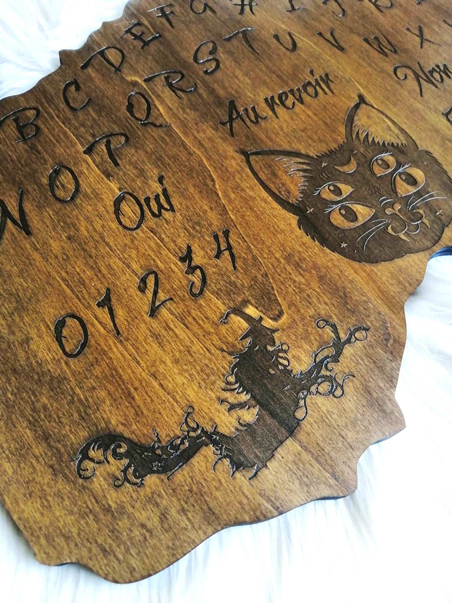Handmade ouija board spooky mystical decor