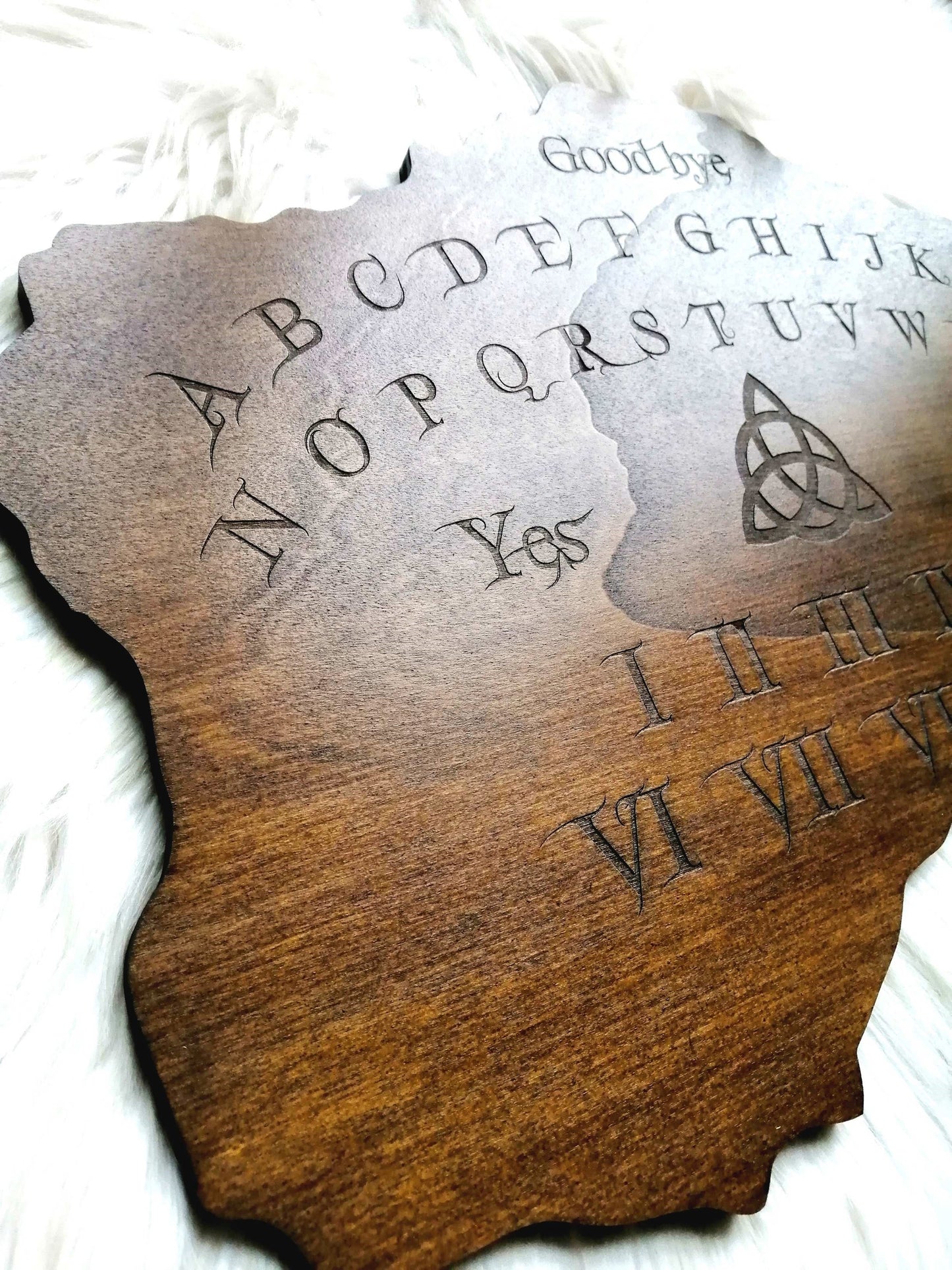 Handmade ouija board wooden engraved