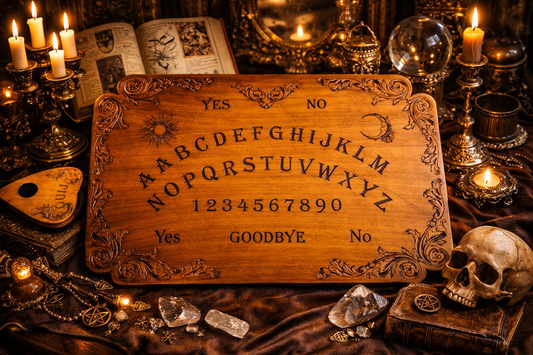 Ouija Board Artisanale en Bois – Planche Ouija Baroque Spirit Board de Divination