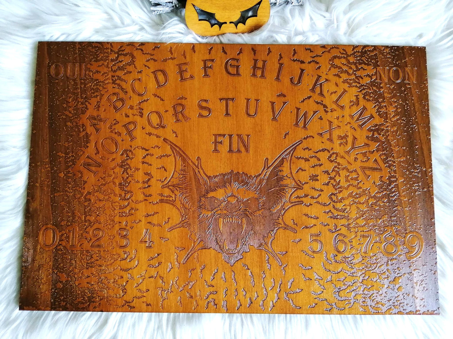 Ouija board bat gothic wood
