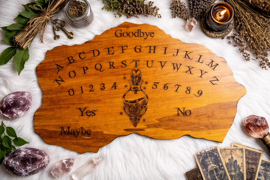 Ouija board potion luxe bois gravé artisanale