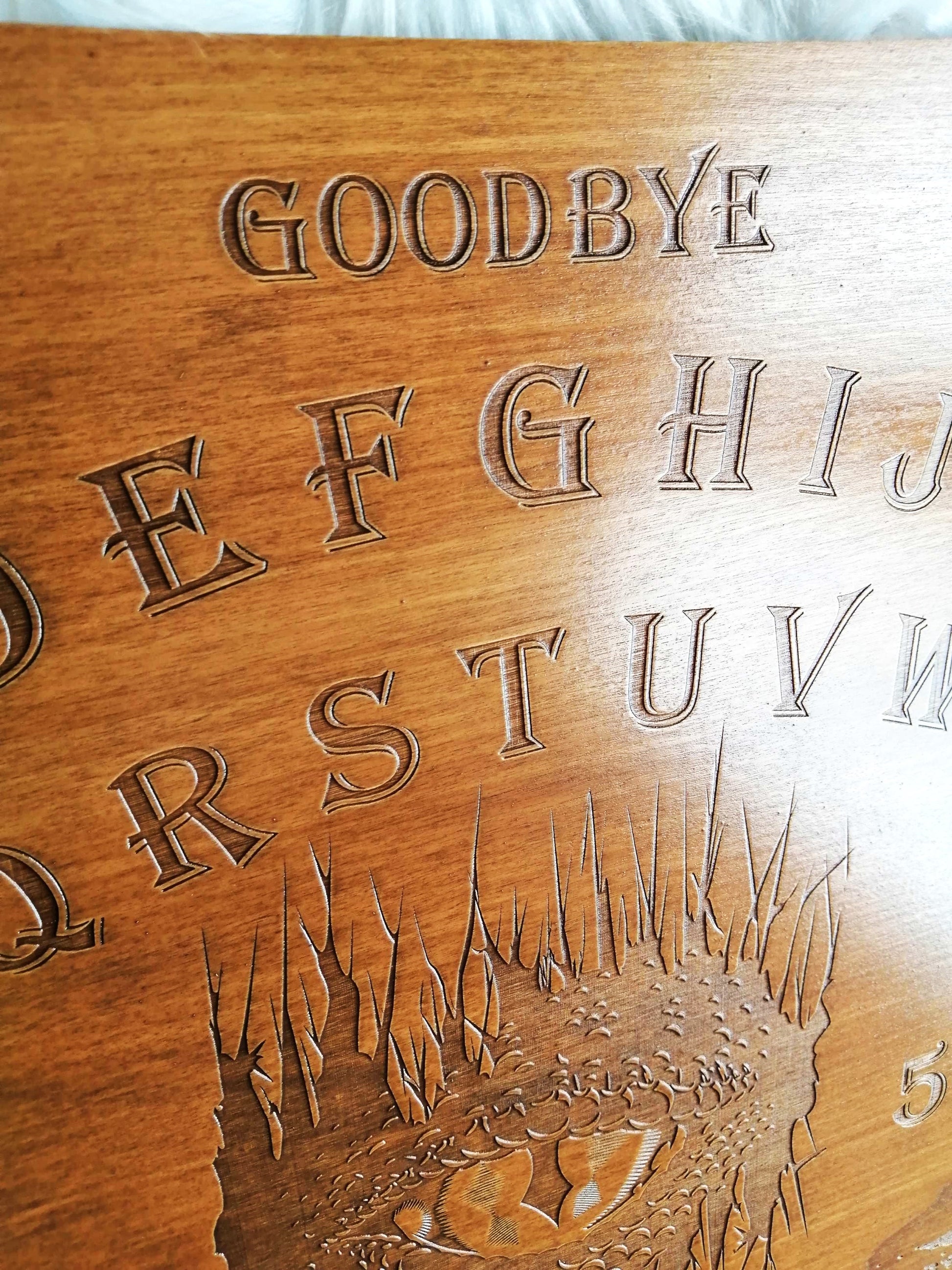 Wooden ouija board eye decor