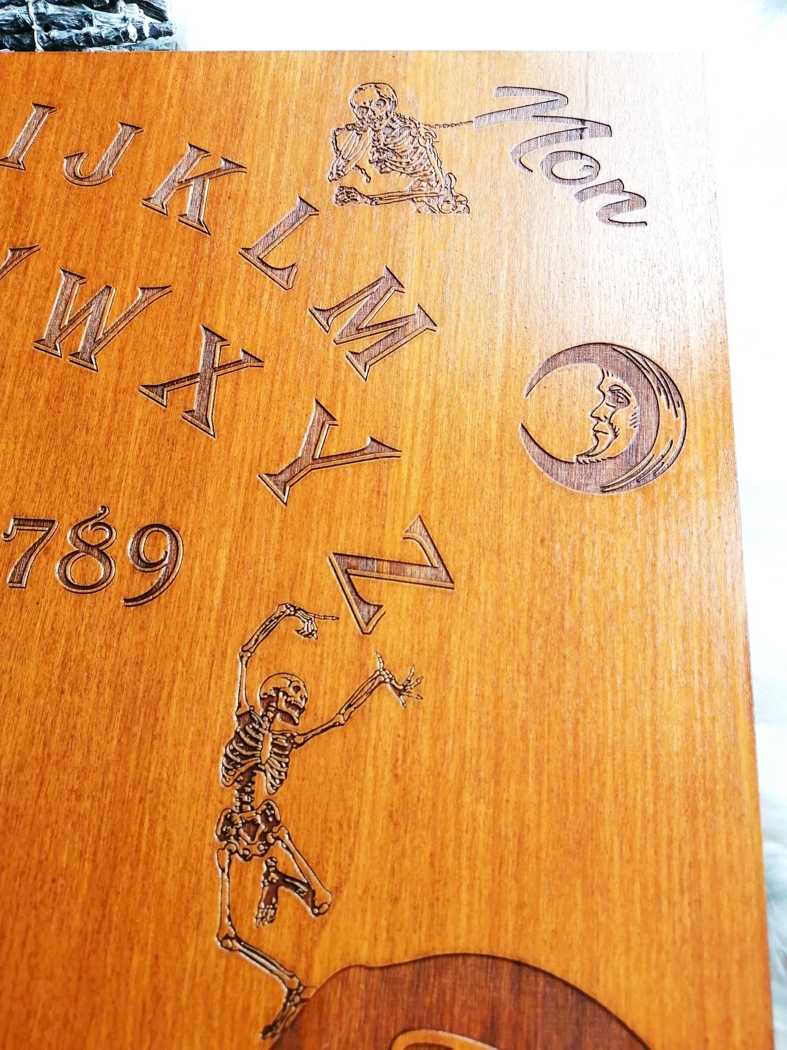 Ouija board wood handmade mystique