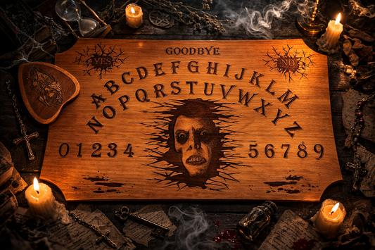 Ouija board pazuzu bois gravé artisanale
