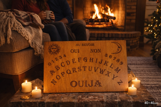 Planche ouija classique bois gravé artisanale