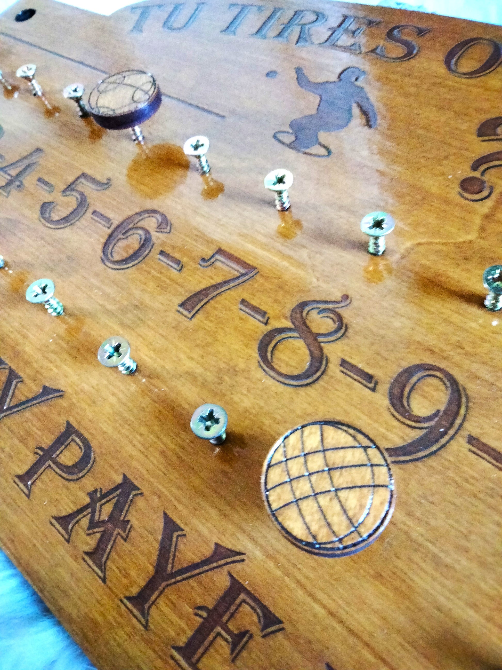 Compteur points pétanque décoratif bois apéro entre amis