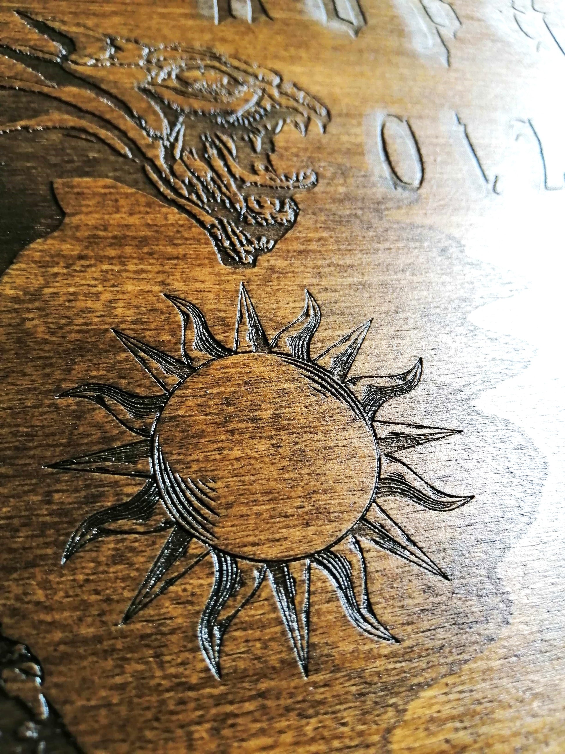 Spirit board gargouille bois univers ésotérique