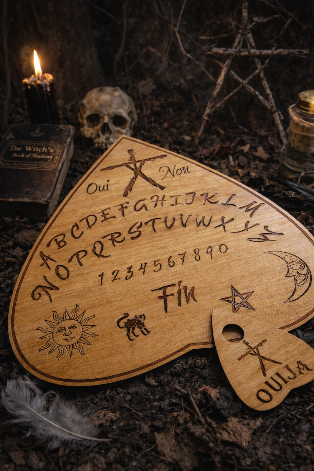 Planche ouija sorcellerie décoration ésotérique