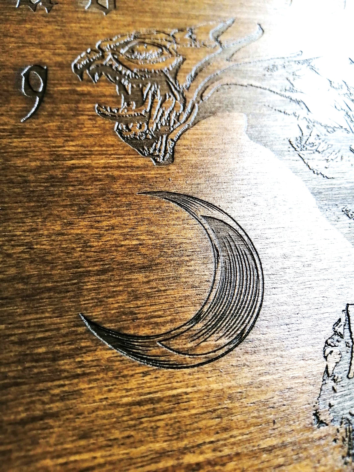Spirit board gargouille bois univers ésotérique