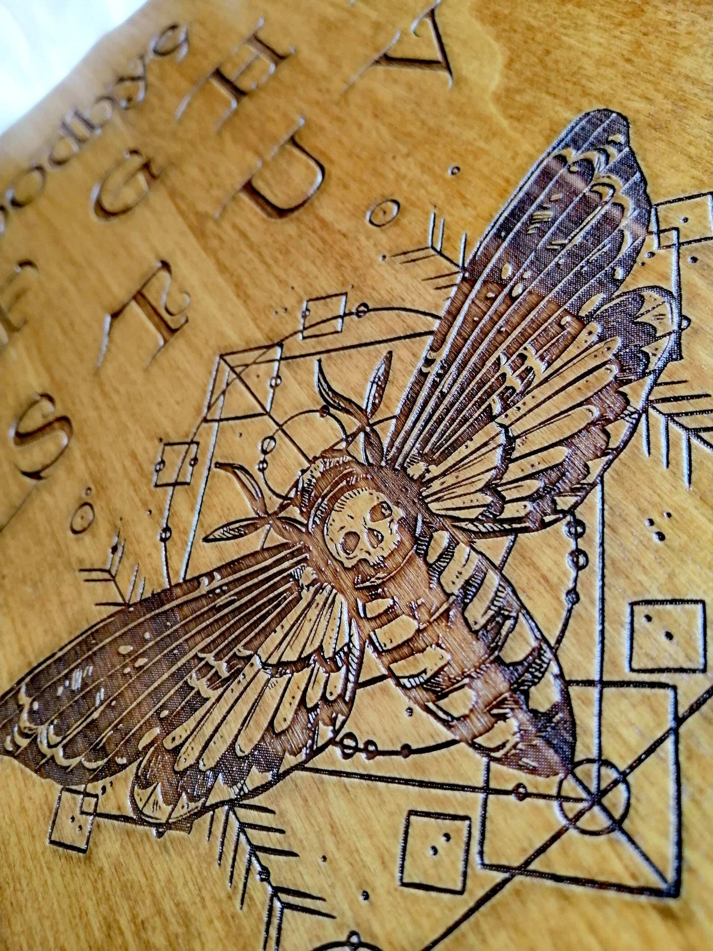 Handmade ouija board spiritual energy decor