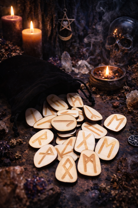 runes bois alphabet sorcieres divination