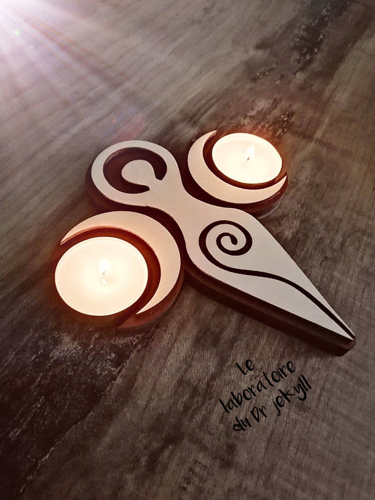 Bougeoir Gaia (acajou).