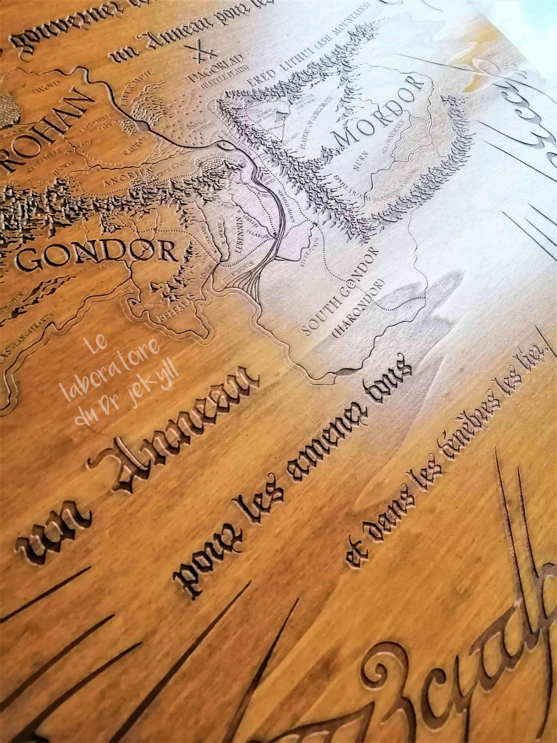 Wooden fantasy map epic decor