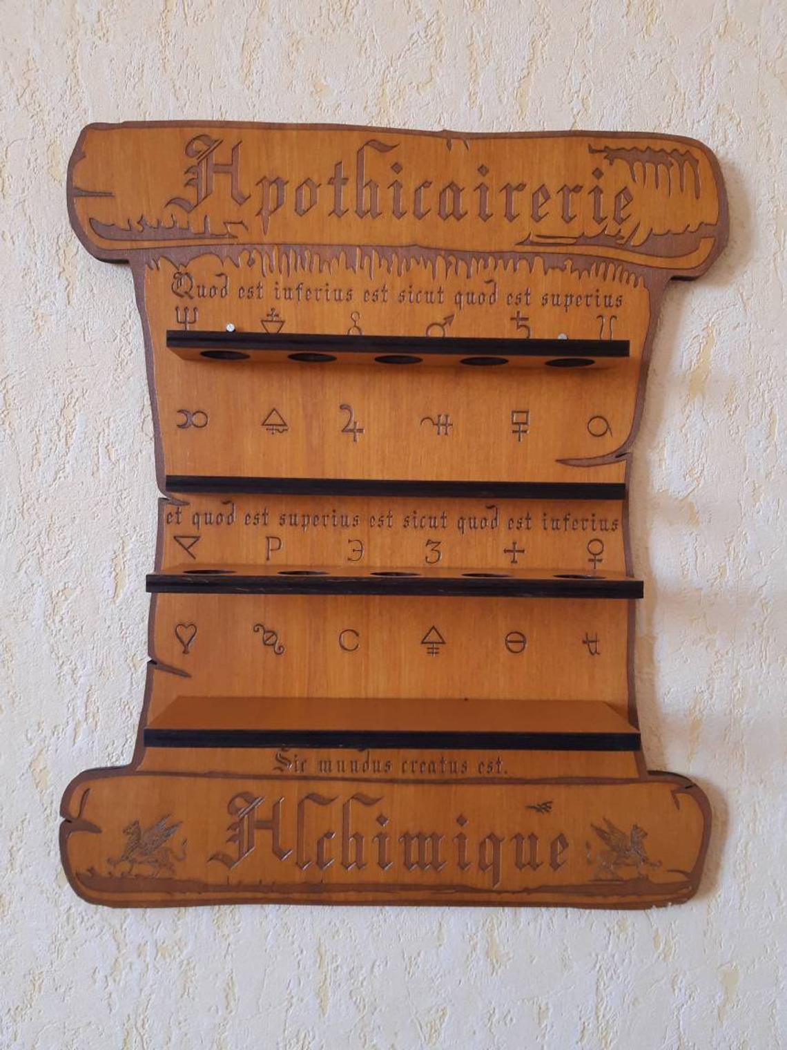 Etagère  Apothicairerie ALCHIMIQUE