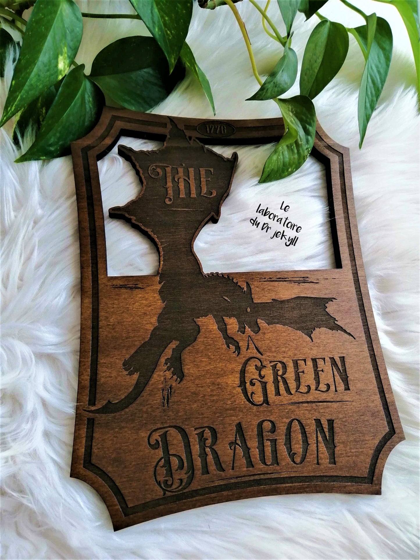 Wooden dragon wall decor mythical