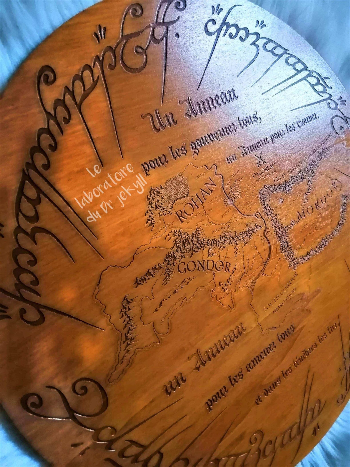 Fantasy map wood wall art handmade