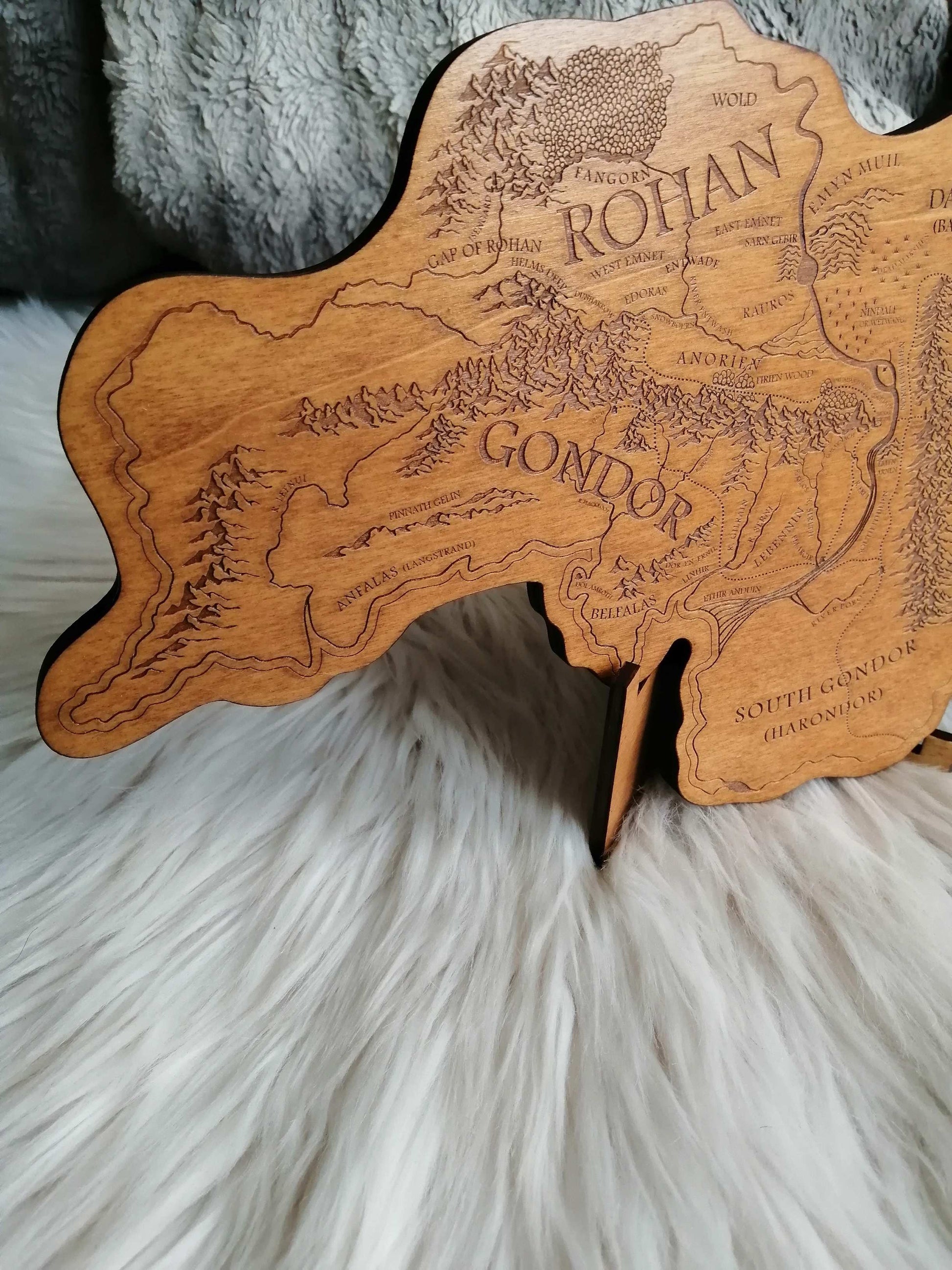 Fantasy map wood wall art handmade