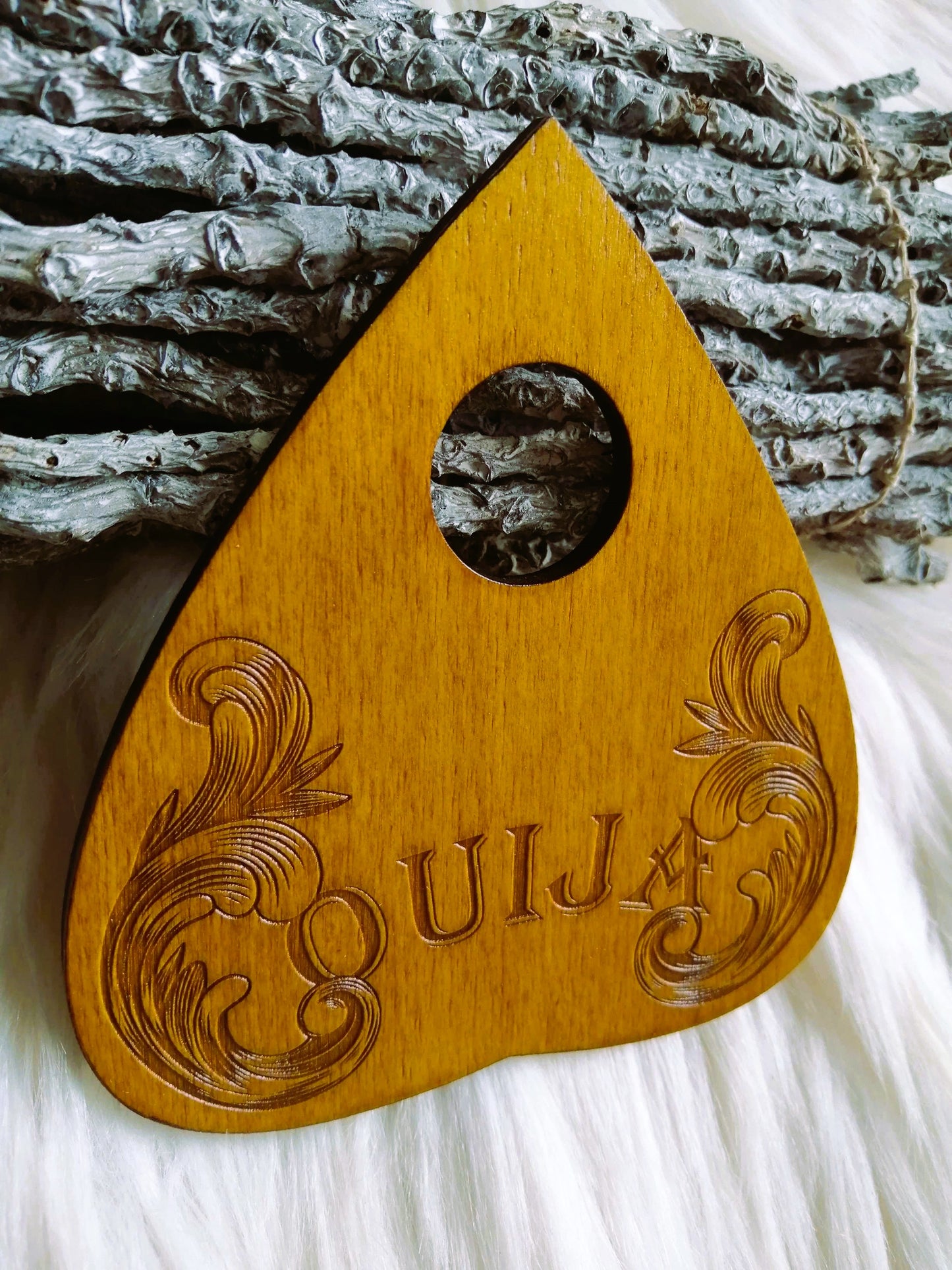 Ouija Board Artisanale en Bois – Planche Ouija Baroque Spirit Board de Divination