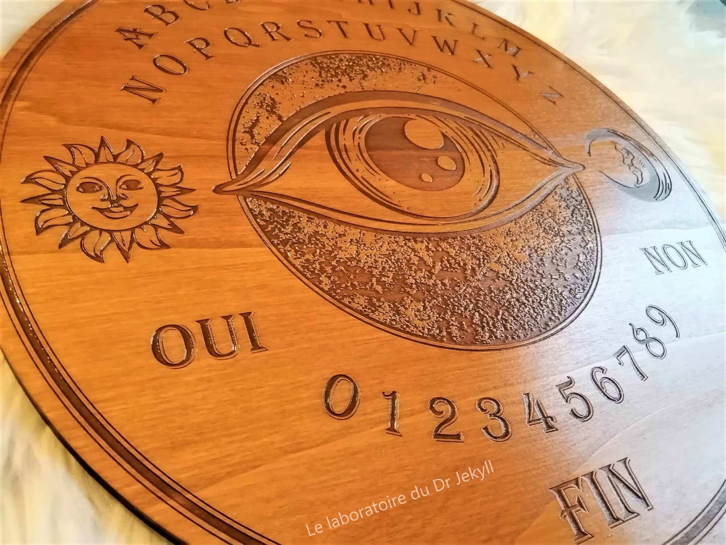 Ouija board watch me bois gravé artisanale