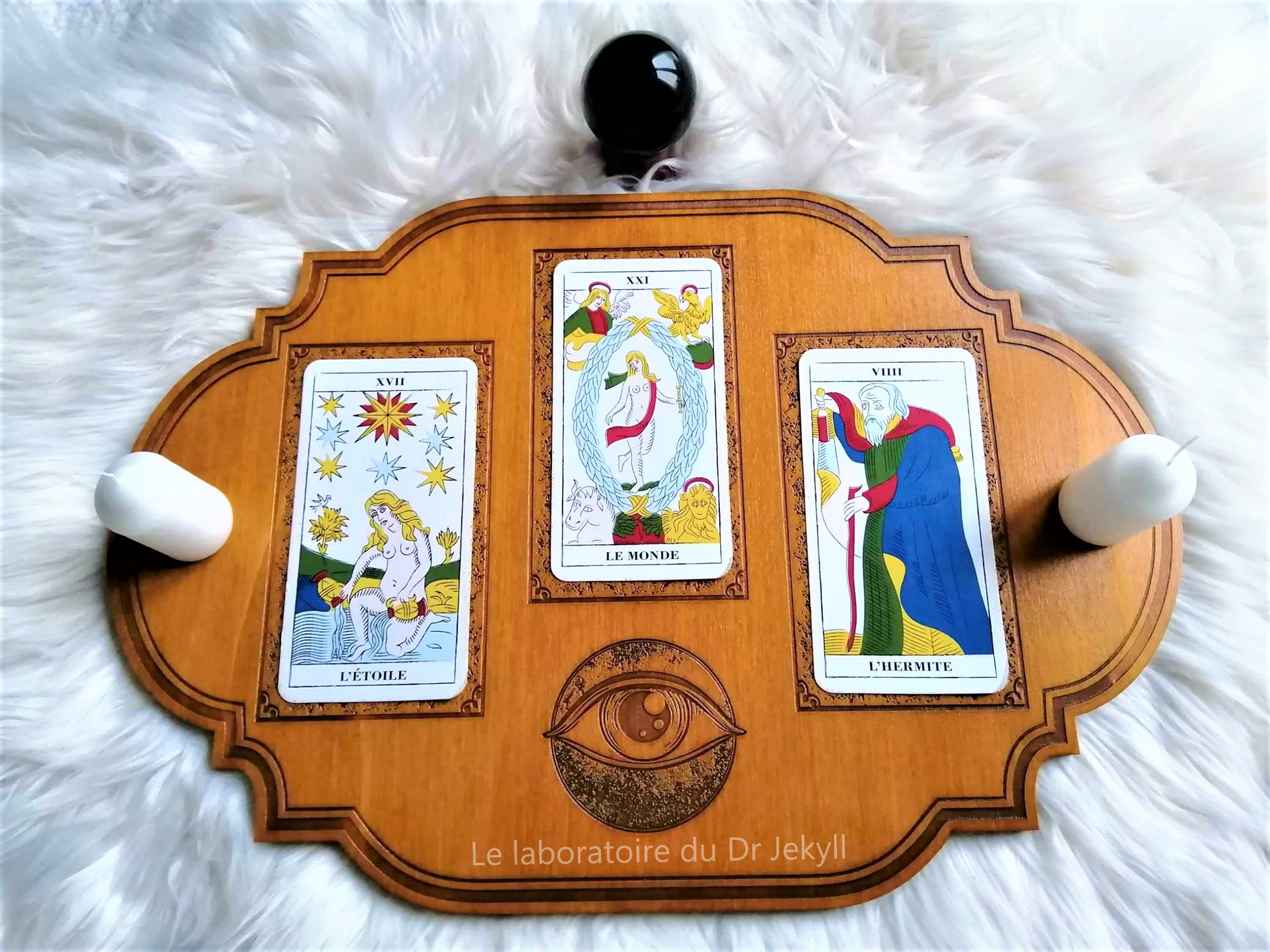 Tarot 3 card spread wood handmade