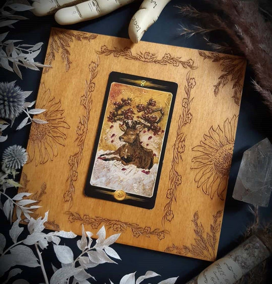 Planche cartomancie botanique bois gravé