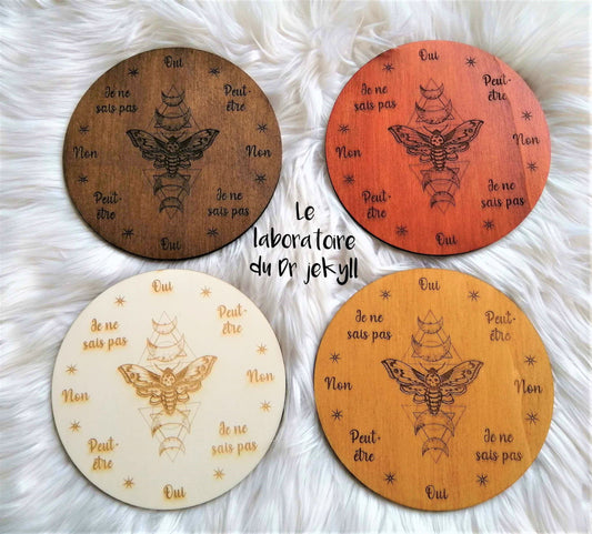 planche radiesthesie papillon lunaire bois gravé