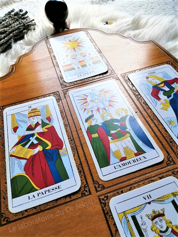 Planche tarot 5 cartes avancé