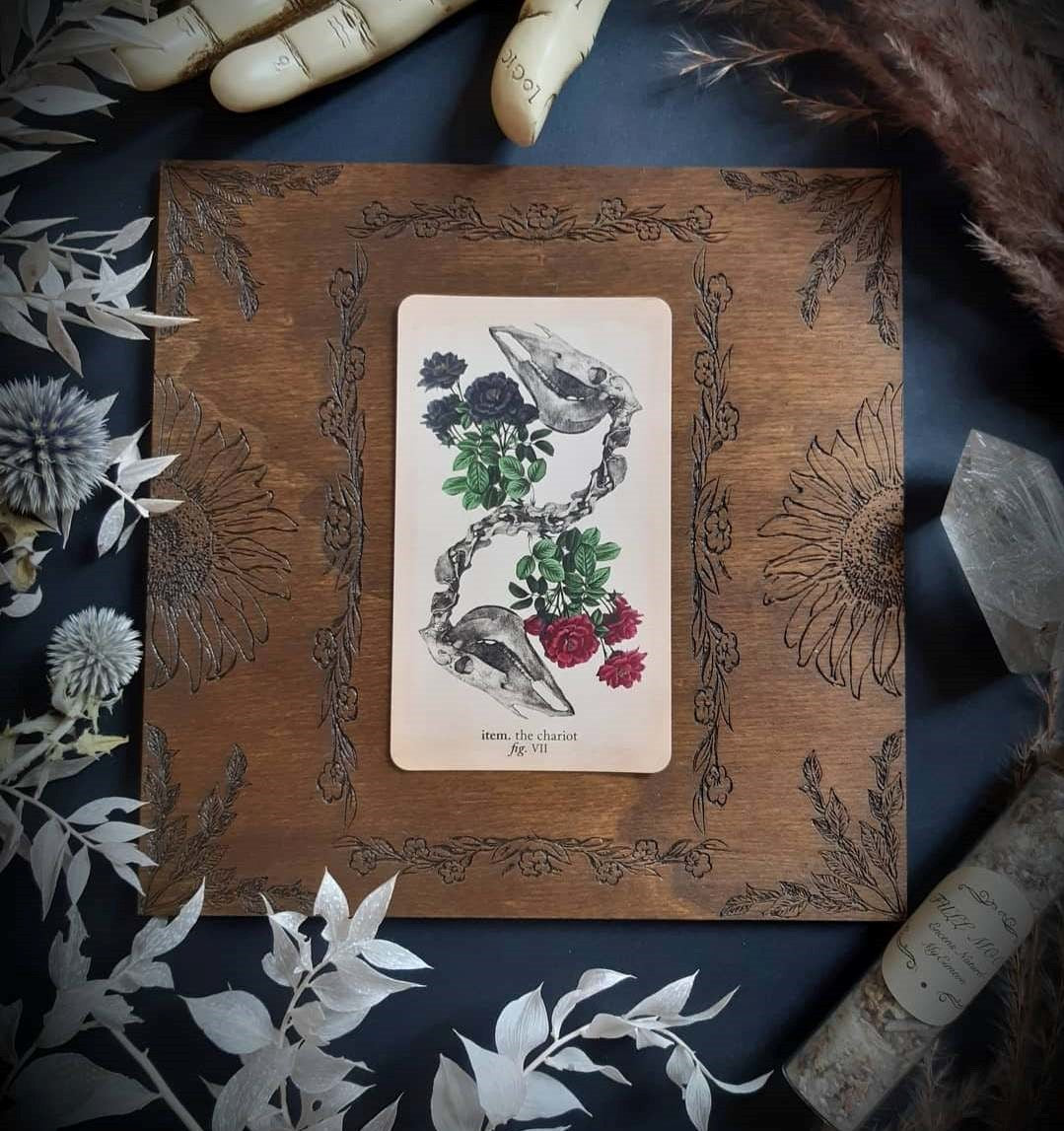 Support tirage cartes bois naturel